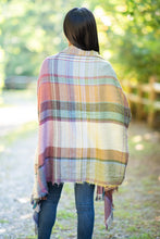 Load image into Gallery viewer, Fall Fun Plum Purple Plaid Open Poncho
