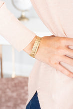 Load image into Gallery viewer, Can't Give In Gold Stacked Bracelet
