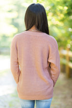 Load image into Gallery viewer, Just Be Happy Ash Rose Pink Waffle Sweater
