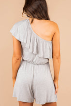 Load image into Gallery viewer, Sweet Style Heather Gray One Shoulder Romper
