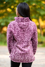 Load image into Gallery viewer, Tell Me Everything Wine Red Sherpa Pullover
