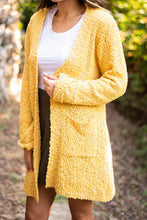 Load image into Gallery viewer, Tell Somebody Light Mustard Yellow Popcorn Cardigan
