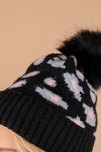 Load image into Gallery viewer, Winter Wonders Black Leopard Beanie
