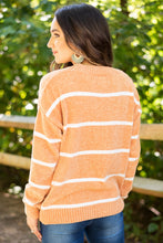 Load image into Gallery viewer, In It For Love Mustard Yellow Chenille Striped Sweater
