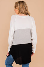Load image into Gallery viewer, Easy Like Sunday Black Colorblock Waffle Tunic
