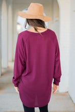 Load image into Gallery viewer, Easy Like Sunday Wine Red Waffle Tunic
