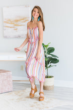 Load image into Gallery viewer, Going Your Own Way Tiered Midi Dress, Pink-Multi
