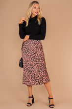 Load image into Gallery viewer, Never Let You Go Blush Pink Leopard Midi Skirt
