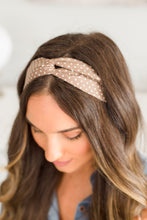 Load image into Gallery viewer, More Than Love Brown Polka Dot Headband
