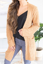 Load image into Gallery viewer, Tell Somebody Light Brown Popcorn Cardigan

