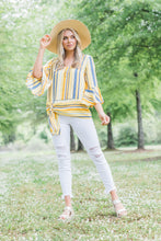 Load image into Gallery viewer, Returning To The Light Yellow Striped Top
