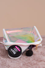 Load image into Gallery viewer, Boldly Go Iridescent Clear Mini Makeup Bag
