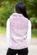 Load image into Gallery viewer, Feeling The Chill Maroon Red Sherpa Vest
