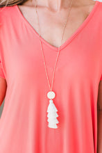 Load image into Gallery viewer, What Makes You Happy White Tiered Tassel Necklace
